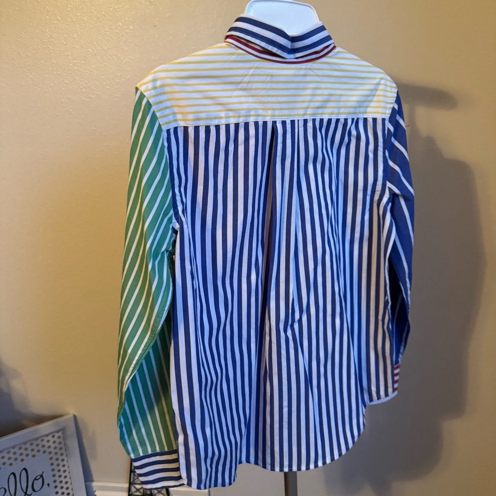 NWT POLO RALPH LAUREN Striped Cotton Poplin Fun Shirt Multicoloured Sz M (10-12) - Picture 6 of 6